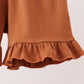 Camouflage Pumpkin Embroidery Ruffle Shorts Set