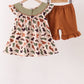 Camouflage Pumpkin Embroidery Ruffle Shorts Set