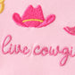 Pink Cowgirl Boots Embroidery Bloomer Set
