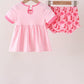 Pink Cowgirl Boots Embroidery Bloomer Set