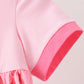 Pink Cowgirl Boots Embroidery Dress