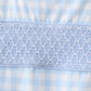 Blue Smocked Gingham Jon Jon