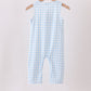 Blue Smocked Gingham Jon Jon