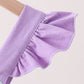 Purple Jack-O-Lantern Applique Ruffle Dress