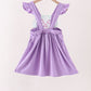 Purple Jack-O-Lantern Applique Ruffle Dress