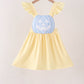 Cream Jack-O-Lantern Applique Ruffle Dress