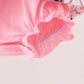 Pink Cat Embroidery Ruffle Bubble