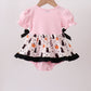 Pink Pumpkin Cat Embroidery Bubble