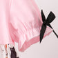 Pink Pumpkin Cat Embroidery Dress