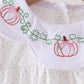 Orange Pumpkin Bow Embroidery Bubble