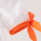 Orange Pumpkin Bow Embroidery Bubble