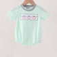 Green Pumpkin Embroidery Gingham Bubble