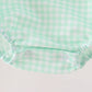 Green Pumpkin Embroidery Gingham Bubble