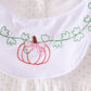 Orange Pumpkin Bow Embroidery Ruffle Dress