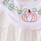 Orange Pumpkin Bow Embroidery Pants Set