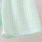 Green Pumpkin Embroidery Gingham Shorts Set