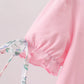 Pink Piggy Applique Ruffle Dress