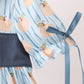 Blue Pumpkin Embroidery Ruffle Dress