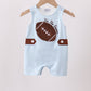 Blue Stripe Football French Knot Jon Jon