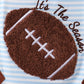 Blue Stripe Football French Knot Jon Jon