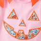 Pink Jack-O-Lantern Applique Bloomer Set