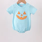 Blue Jack-O-Lantern Applique Bubble