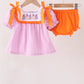 Pink Ghost Embroidery Bloomer Set