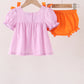 Pink Ghost Embroidery Bloomer Set