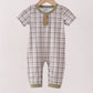 Oat Olive Plaid Romper