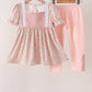 Floral Smocked Lace Pants Set