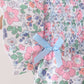 Blue Floral Smocked Ruffle Bubble