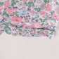 Blue Floral Smocked Ruffle Bubble