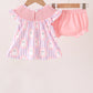 Purple Ghost Smocked Bloomer Set