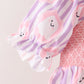 Purple Ghost Smocked Ruffle Pants Set
