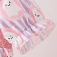 Purple Ghost Smocked Ruffle Dress