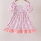 Purple Ghost Smocked Ruffle Dress
