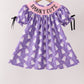 Purple Spooky Cute Smocked Dress
