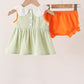 Green Pumpkin Smocked Bloomer Set
