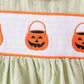 Green Pumpkin Smocked Ruffle Shorts Set