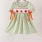Green Pumpkin Smocked Dress