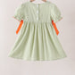 Green Pumpkin Smocked Dress
