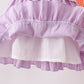 Purple Candy Smocked Ruffle Shorts Set