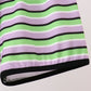Black witch embroidery stripe shorts set