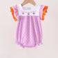 Purple Bucket Candy Embroidery Ruffle Bubble