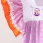 Purple Bucket Candy Embroidery Ruffle Bubble