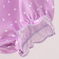 Purple Bucket Candy Embroidery Ruffle Bubble