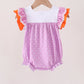 Purple Bucket Candy Embroidery Ruffle Bubble
