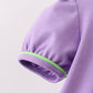 Purple witch applique stripe bloomer set