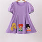 Purple witch applique dress