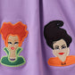 Purple witch applique dress